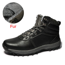 Load image into Gallery viewer, DEKABR Winter Warm Men Boots Split Genuine Leather Fur Plus Men Snow Boots Handmade Waterproof Working Ankle Boots Top Men Shoes