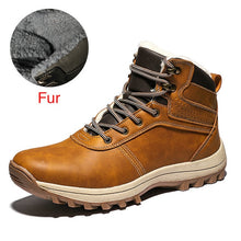 Load image into Gallery viewer, DEKABR Winter Warm Men Boots Split Genuine Leather Fur Plus Men Snow Boots Handmade Waterproof Working Ankle Boots Top Men Shoes