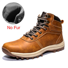 Load image into Gallery viewer, DEKABR Winter Warm Men Boots Split Genuine Leather Fur Plus Men Snow Boots Handmade Waterproof Working Ankle Boots Top Men Shoes