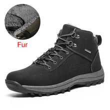 Load image into Gallery viewer, DEKABR Winter Warm Men Boots Split Genuine Leather Fur Plus Men Snow Boots Handmade Waterproof Working Ankle Boots Top Men Shoes