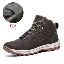 Load image into Gallery viewer, DEKABR Winter Warm Men Boots Split Genuine Leather Fur Plus Men Snow Boots Handmade Waterproof Working Ankle Boots Top Men Shoes