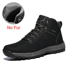 Load image into Gallery viewer, DEKABR Winter Warm Men Boots Split Genuine Leather Fur Plus Men Snow Boots Handmade Waterproof Working Ankle Boots Top Men Shoes